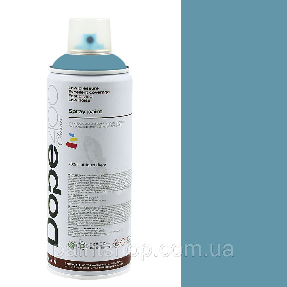 Аерозольна фарба Dope D-072 Ice Aqua (Синій) 400 мл