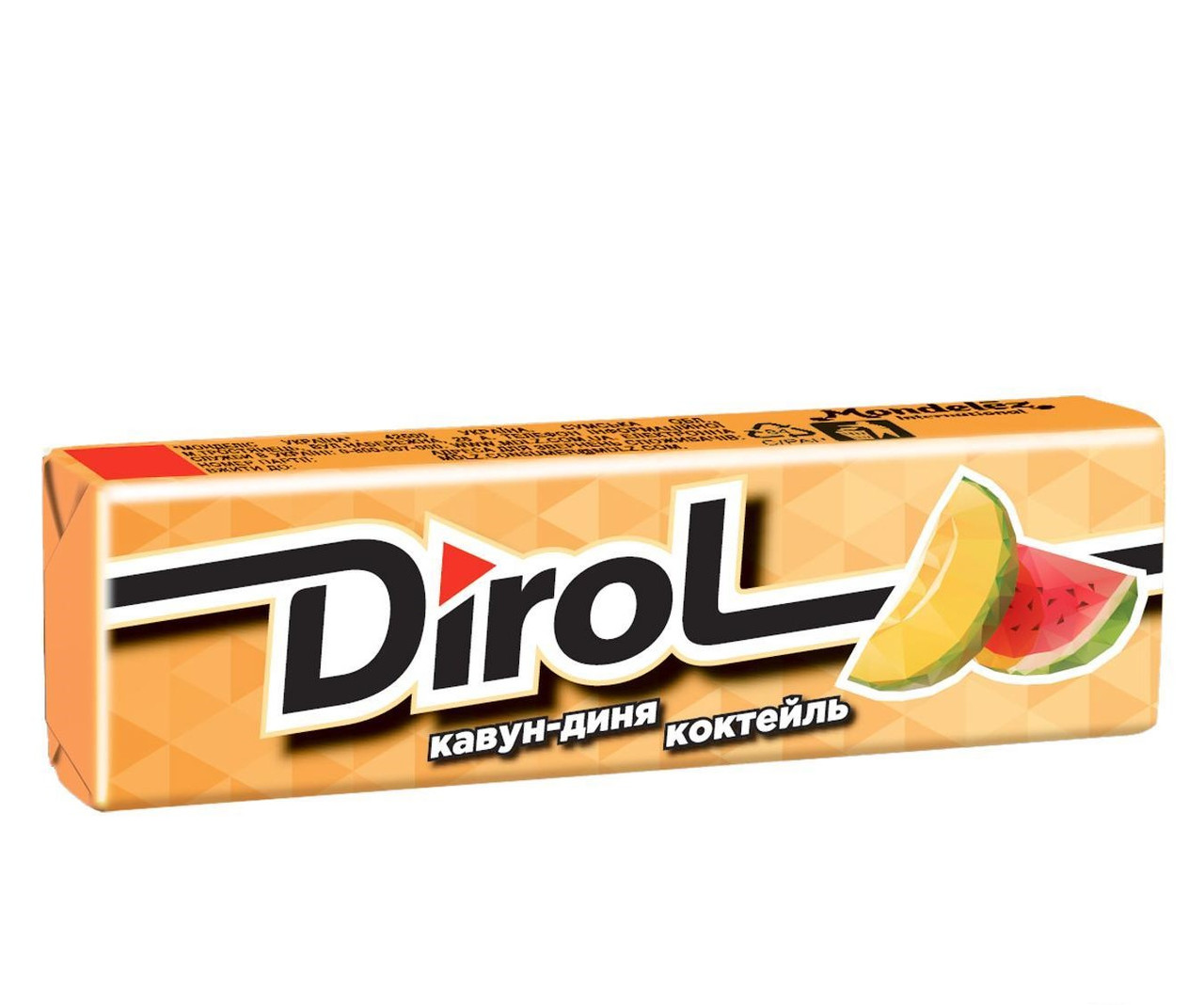 95-жовта гумка Дірол Dirol диня кавун