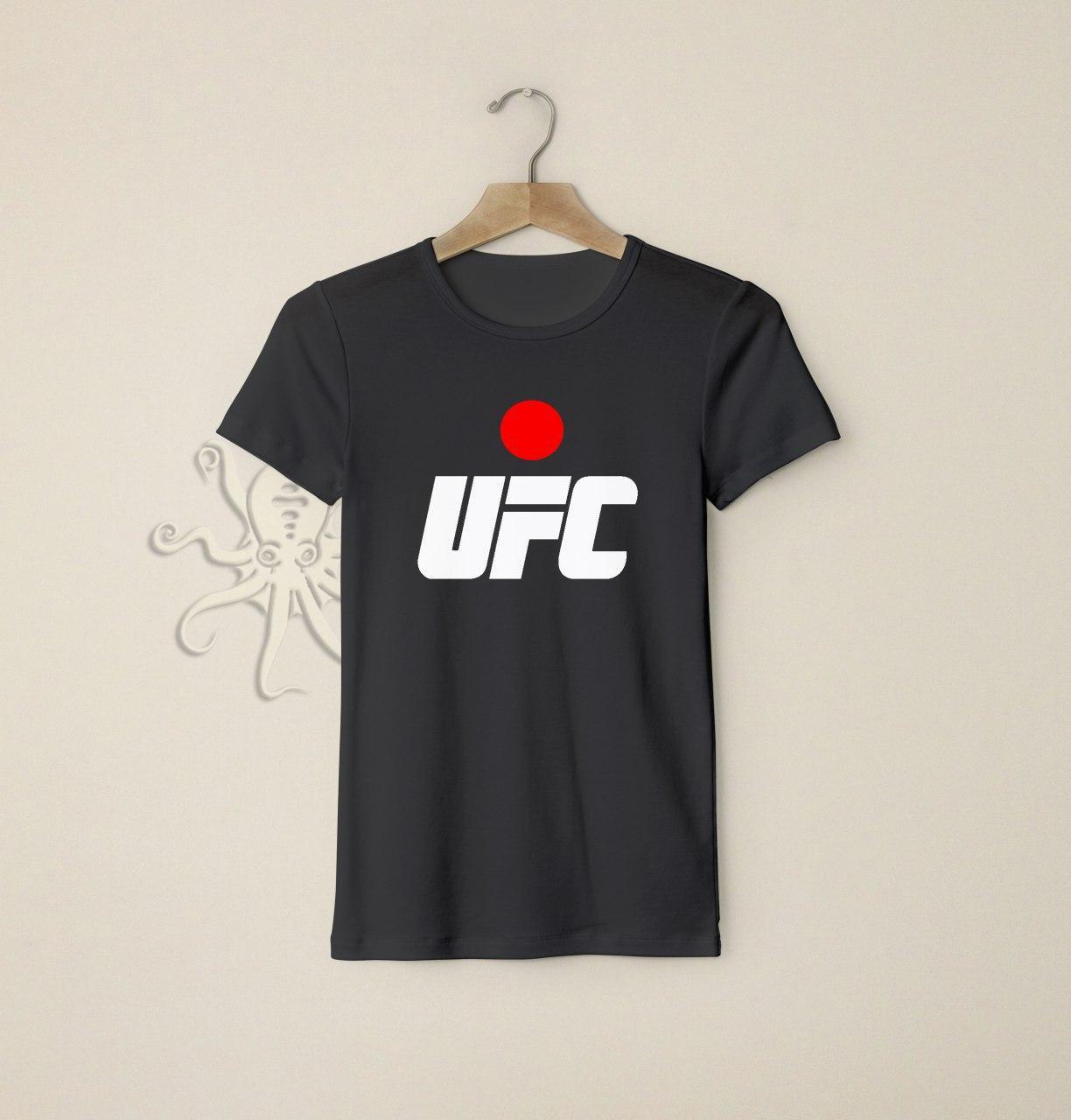 Чорна чоловіча футболка ЮФС (UFC)/Футболки з написами та лого на замовлення