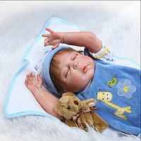 Кукла реборн сплюшка Reborn doll мальчик 55 см.Арт. 14887