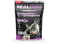 Прикормка Real Fish 1кг Рыболовная прикормка Карась (халва)