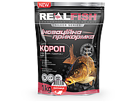 Прикормка Real Fish 1кг Рыболовная прикормка Карп (клубника)