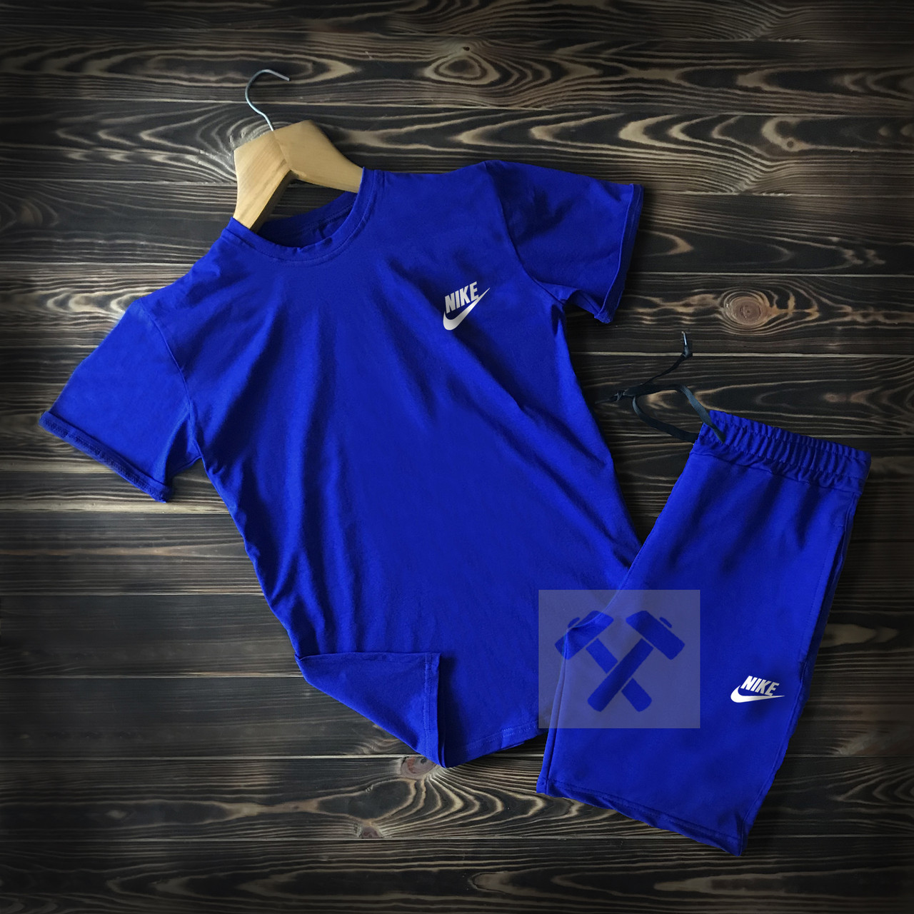 Чоловічий синій комплекторти та футболка Найк (Nike)/ Літні комплекти для чоловіків