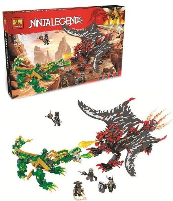 Конструктор Jemlou Ninja Legend 20015 "Битва драконів" 1005 деталей