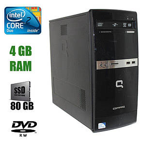 HP Compaq 500B MT / Intel Core 2 Duo E7500 (2 ядра по 2,93GHz) / 4 GB DDR3 / 80 GB SSD / DVD-RW, Card-reader /, фото 1