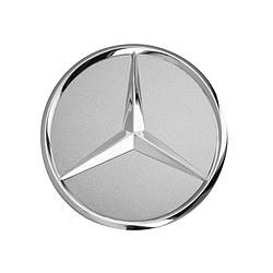 Ковпачок ступиці колеса Mercedes кольору титанове срібло з хромованим логотипом, артикул B66470202