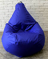 Бескаркасное Синее кресло груша мешок пуфик 120х75 XL