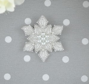 Набір для вишивання броші на велюрі Сніжинка Б-206ТА