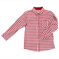 Рубашка для мальчиков Tommy life 110 красно-белая 10315