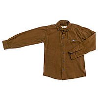 Рубашка для мальчиков Musti 134 коричневая 9025