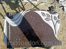 Пам'ятник з граніту Хрест і троянда 1