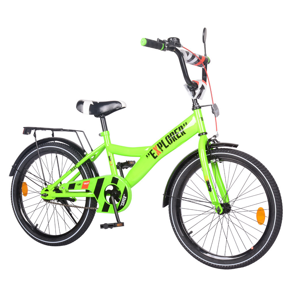 Велосипед дитячий двоколісний EXPLORER 20 дюймів T-220113 green зелений