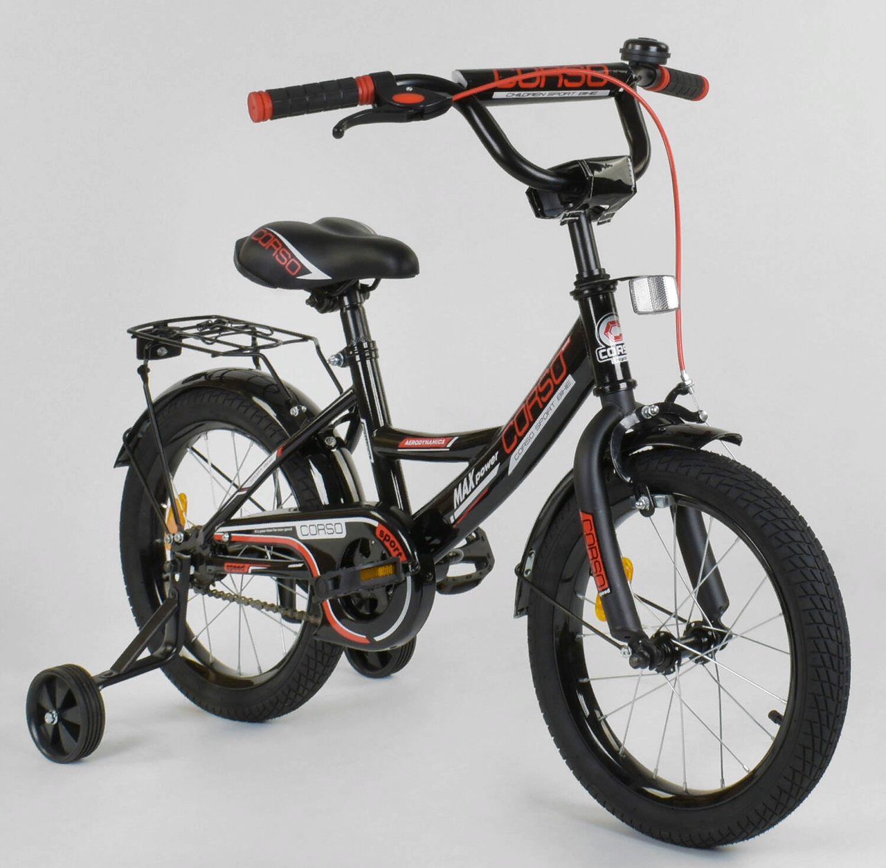 Двоколісний дитячий велосипед 16 дюймів CL-16 P 4482 чорний