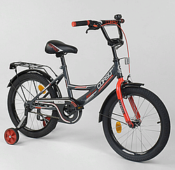 Двоколісний дитячий велосипед 18 дюймів CL-18 R 0059 чорно-червоний