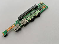 Б/У плата USB+Audio+SATA+Кнопка включення для нетбука Asus Eee PC 1005 1005HAB - 60-0A1BDT1000-B01