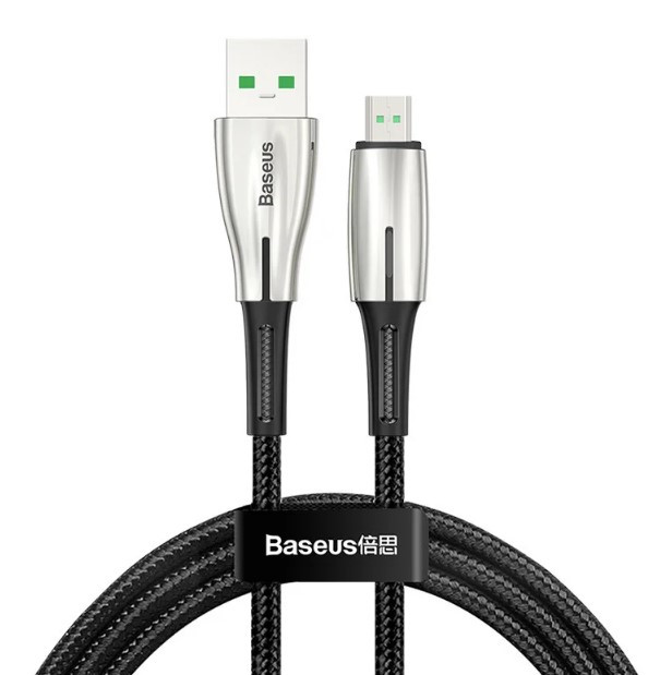 Кабель, шнур BASEUS Micro USB Waterdrop 1 м, 4A, чорний