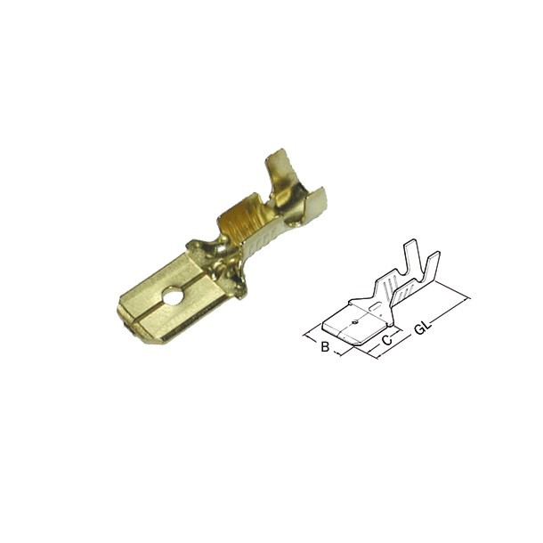 Плоский штекер 1.0-2.5/6.3-0.8 Haupa