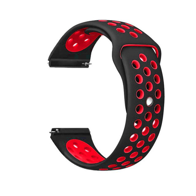 Спортивний ремінець Primolux Perfor Sport з перфорацією для годинника Amazfit Pace Smart Sport Watch - Black&Red