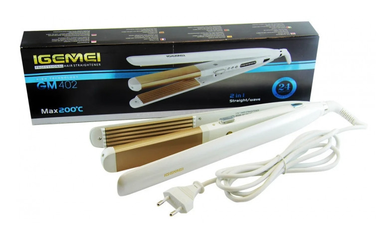Професійний стайлер плойка Gemei GM 402 2в1