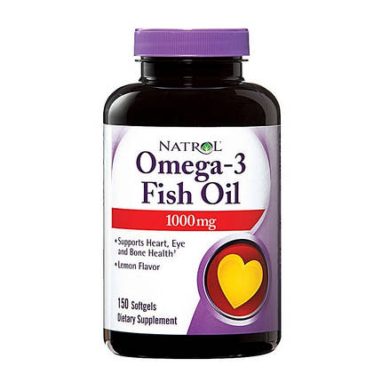 Омега-3 Natrol Omega-3 Fish Oil 90 гел капс лимон, фото 2