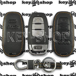 Чохол для смарт ключа Audi (Ауді), A4, A6, Q5, (3 кнопки), шкіряний, фото 2