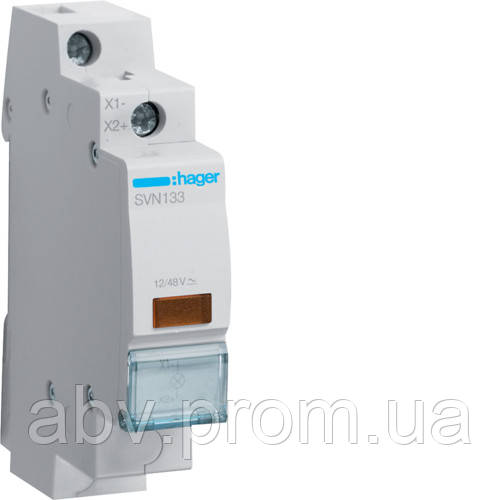 SVN133 Індикатор модульний LED 12-48В AC/DC, жовтогарячий, фото 1