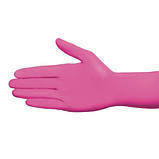 Рукавички нітрилові Safe-Touch Advanced Magenta малинові без пудри 100шт S, фото 4