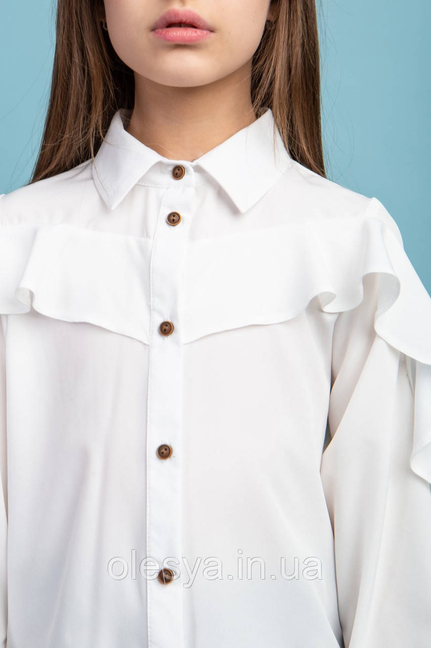 Блузка школьная для девочек Esmee тм BrilliAnt Размеры 116, 128, - фото 4 - id-p1211585640
