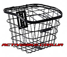 Кошик для велосипеда передня, чорна, посилений із кришкою.