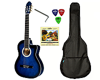 Набор гитара акустическая BANDES CG-851C BL + чехол + струны