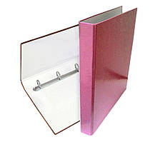 Папка з кільцями, 4 кільця, А4, 25 мм, PP-покриття, Рожевий