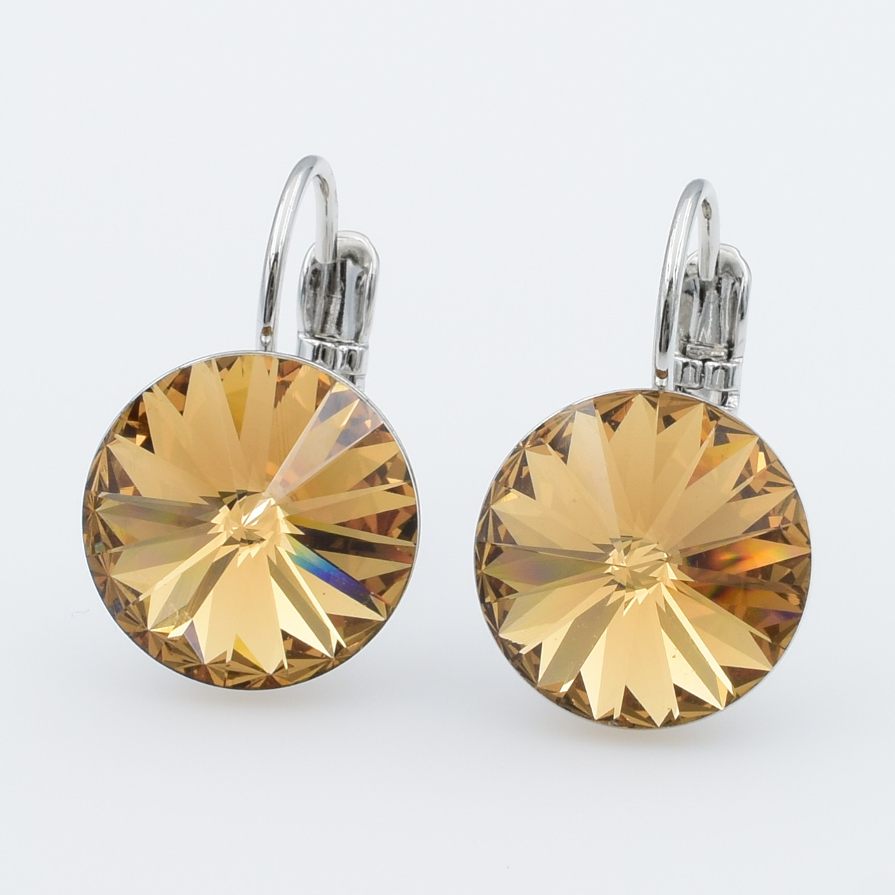XUPING Сережки Родій Камені Swarovski, Висота 1.9-2.2 см, Ширина 1.2 см