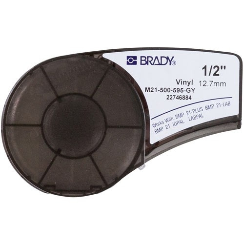 Стрічка для принтера етикеток BRADY M21-500-595-GY стрічка вініл, (чорний на сірому)