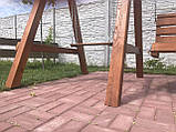 Дерев'яна садова/дачна подвійна гойдалка "Калімантан" (з фарбування з міцного бруса 100 на 100 мм), фото 3