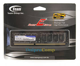 Модуль пам'яті для комп'ютера DDR3 8GB 1600 MHz Team (TED38G1600C1101)