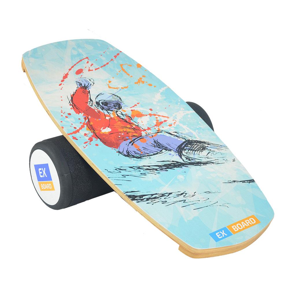 Балансборд Ex-board Snowboard чорний валик 16 см літій (ex27)