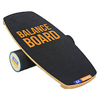 Балансборд Ex-board 3D чорний валик 13 см в гумі (ex62)