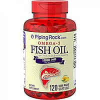 Омега-3 Piping Rock Omega-3 Fish Oil 1000 мг 120 Softgels