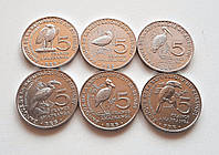 Набор монет Бурунди птицы 6 шт.