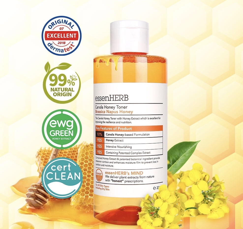 Essenherb Brassica Honey Тонер з 10% екстрактом меду, центелою та ромашкою