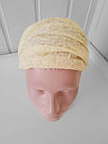 Пов'язка жіноча на резинці пісочно-жовта Kapriss, фото 3