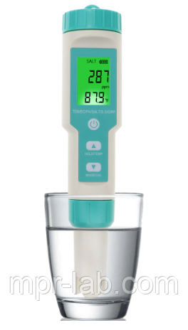 Комбінований pH/TDS/EC/ORP/SALINITY/S. G./Temp - метр EZ C-600 з термометром, змінним електродом, АТС