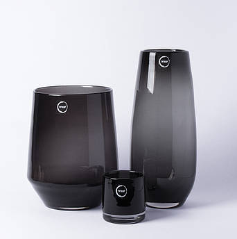 Набір скляних дизайнерських ваз Smoke