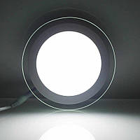 Светодиодный встраиваемый светильник круг стекло 15W 6400K Clara-15 Horoz Electric HL689LG