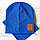 Дитяча шапка з хомутом КАНТА "Лапка" розмір 52-56 синій (OC-139), фото 3
