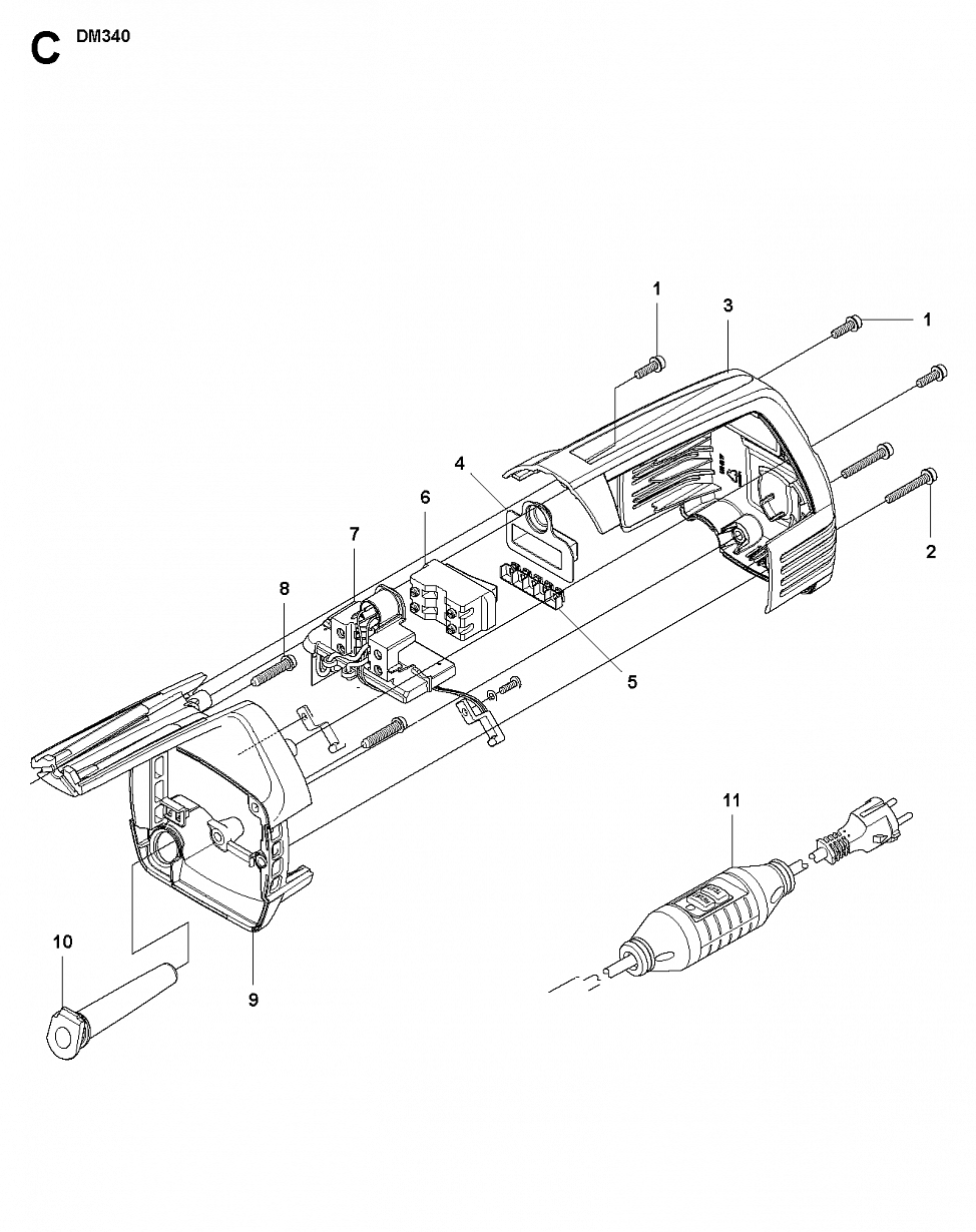 5 ЕЛЕКТРОВИКЛЮЧувач <unk> DM340, 2009-06 бурильна машина Husqvarna <unk> алмазне буріння <unk>, фото 1