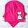 Дитяча шапка з хомутом КАНТА "Кішка" розмір 48-52, малиновий (OC-504), фото 3