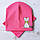 Дитяча шапка з хомутом КАНТА "Кішка" розмір 48-52, рожевий (OC-507), фото 3