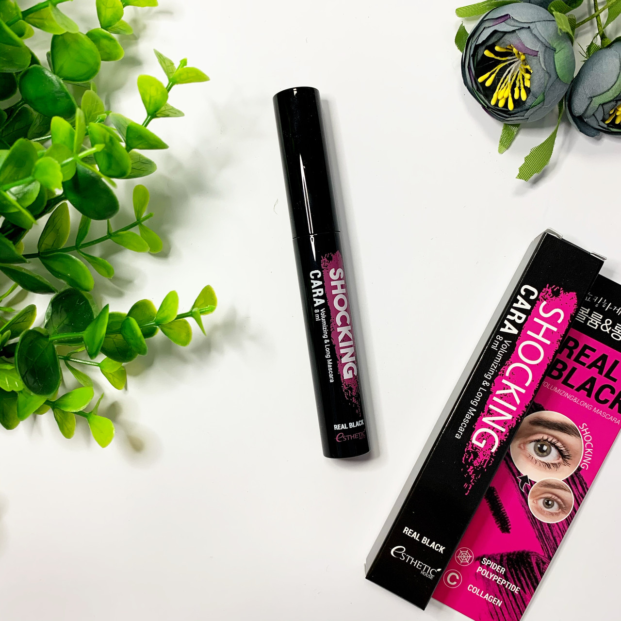 Туш для вій ЧОРНА Shocking Cara Volumizing&Long Mascara (Real Black), 8 мл