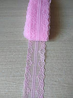 Кружево двухстороннее 4см нежно-розовое для шитья и рукоделия